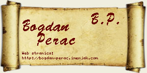 Bogdan Perać vizit kartica